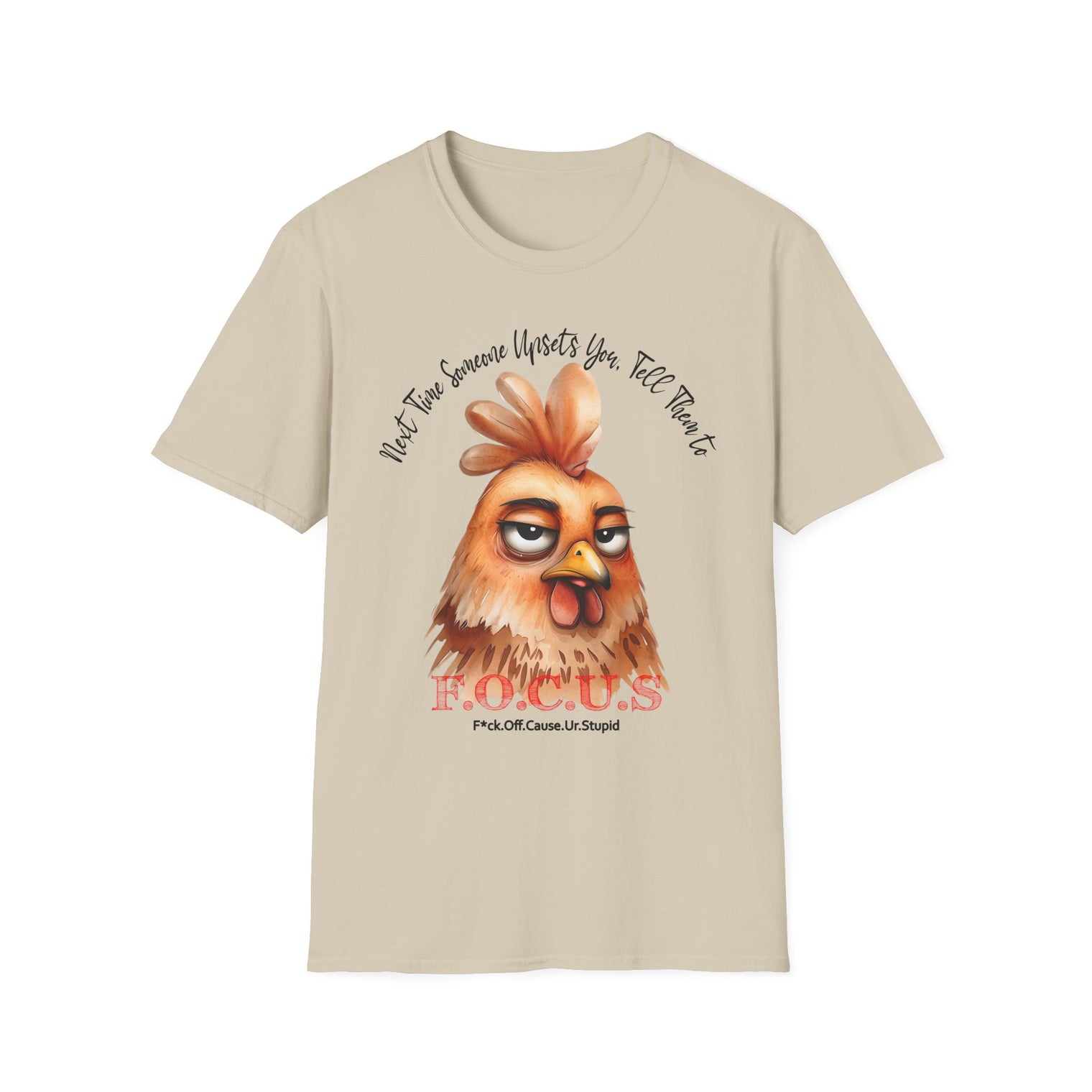 Funny Chicken Graphic T-Shirt - Unisex Softstyle - OGGDesigns