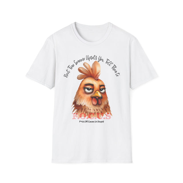 Funny Chicken Graphic T-Shirt - Unisex Softstyle - OGGDesigns