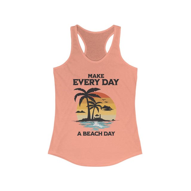 Make Everyday a Beach Day, Women's Racerback Tee, Summer Beach Vibes, Relaxation Tank, Beach Lover Gift, Tank Top - OGGDesigns