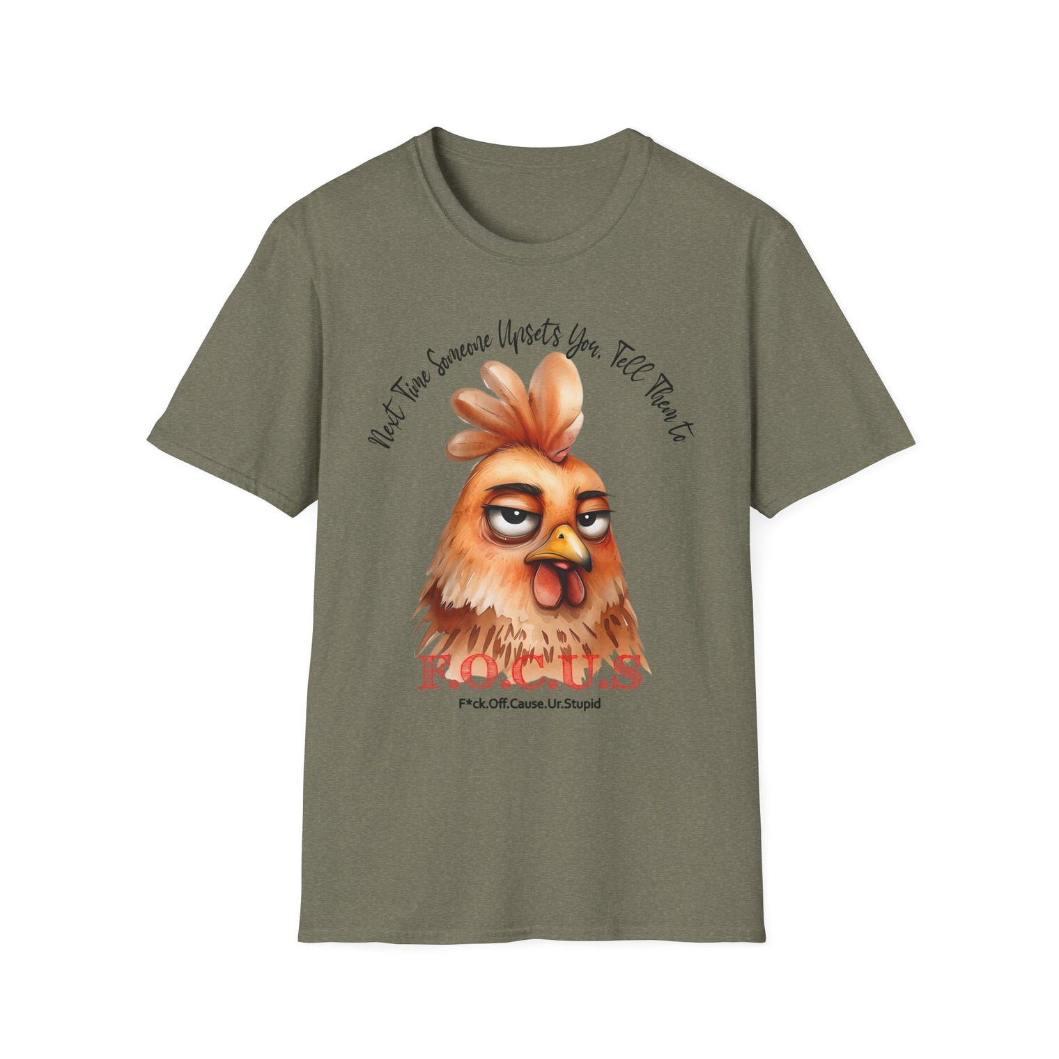 Funny Chicken Graphic T-Shirt - Unisex Softstyle - OGGDesigns