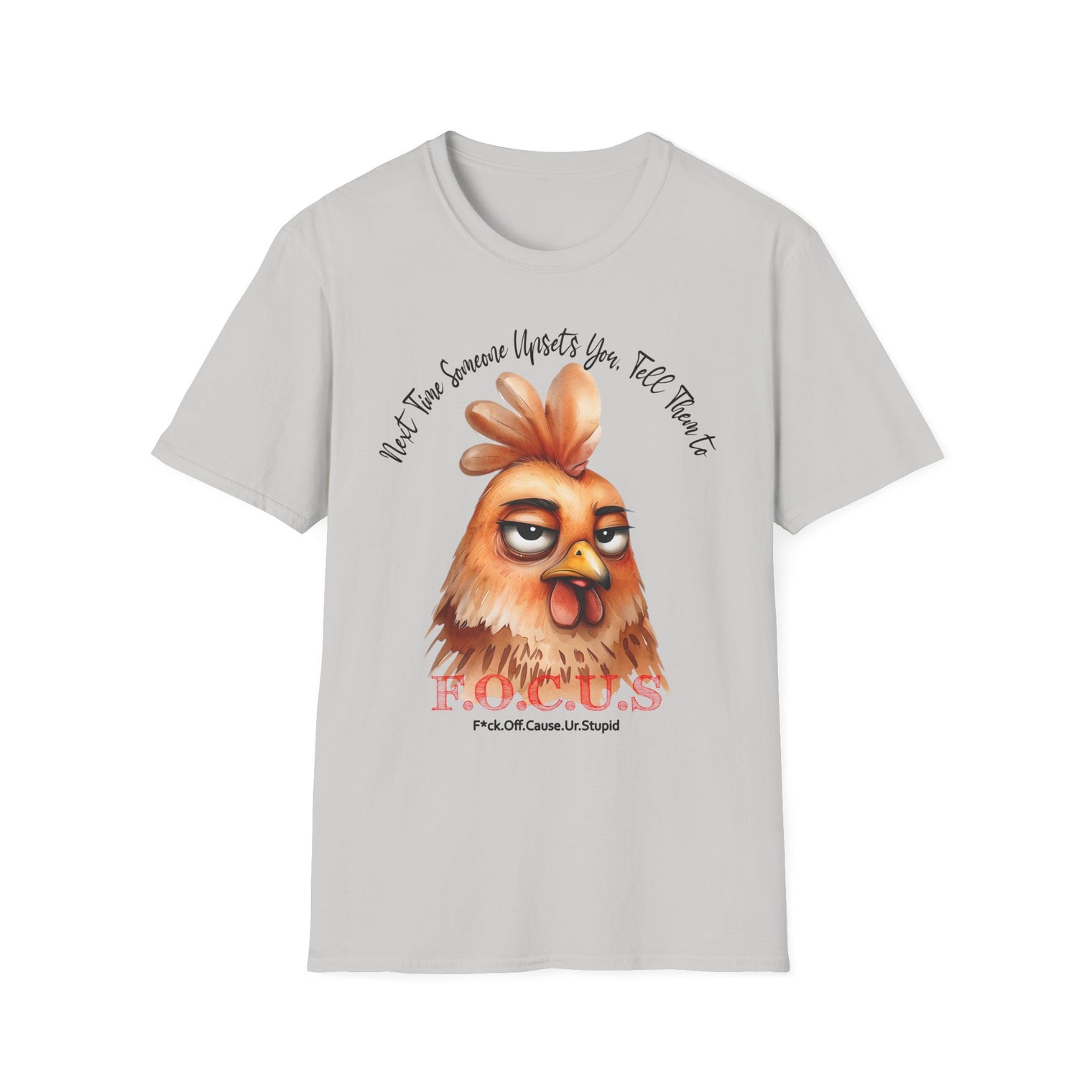 Funny Chicken Graphic T-Shirt - Unisex Softstyle - OGGDesigns