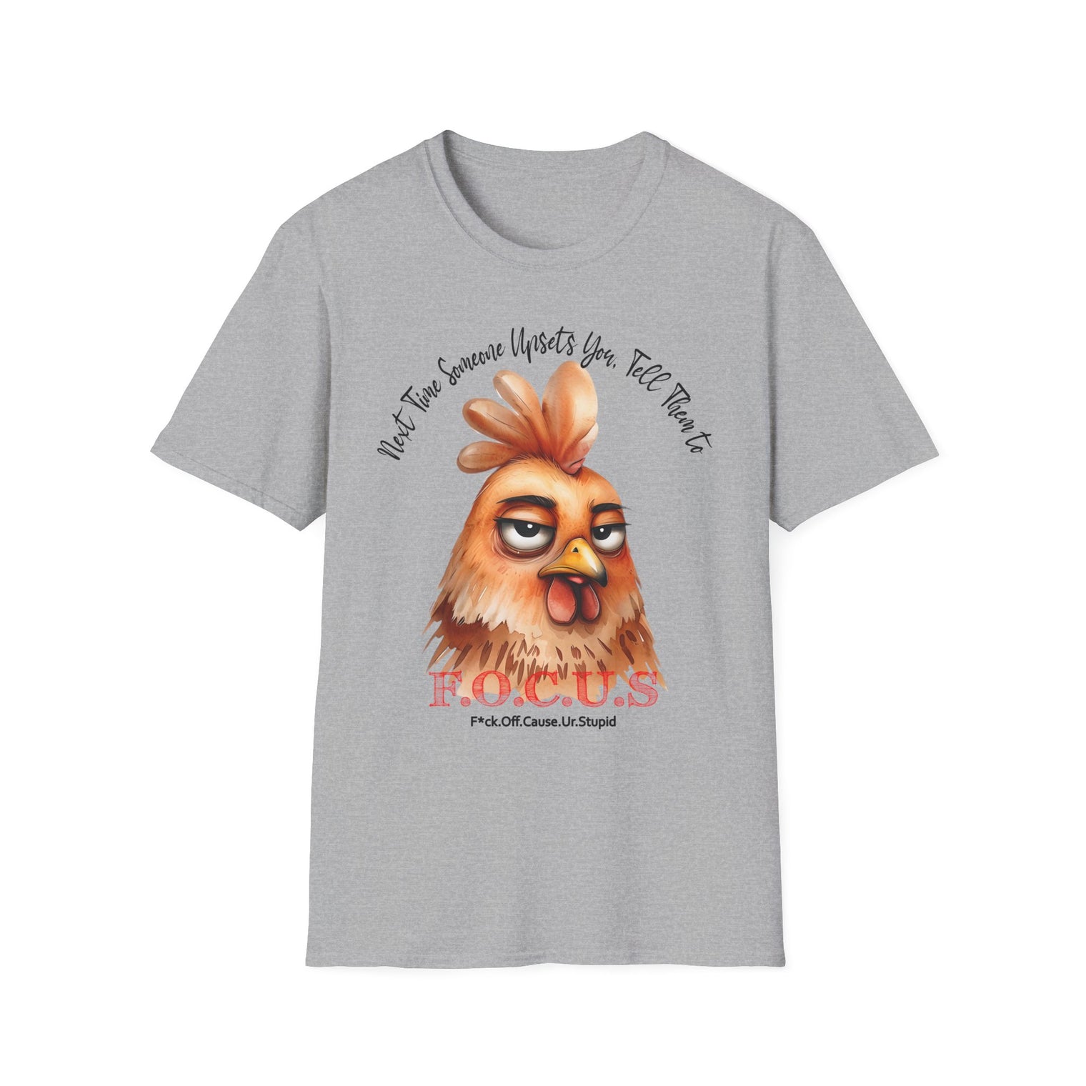 Funny Chicken Graphic T-Shirt - Unisex Softstyle - OGGDesigns