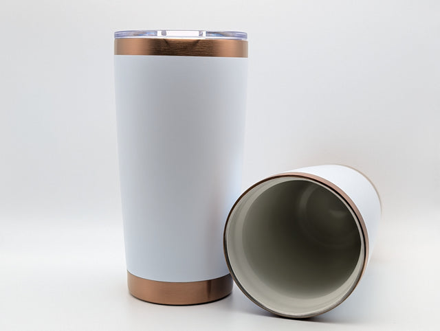 20oz White to Copper Tumbler with Ceramic Inner Coating & Magnetic Lid - OGGDesigns