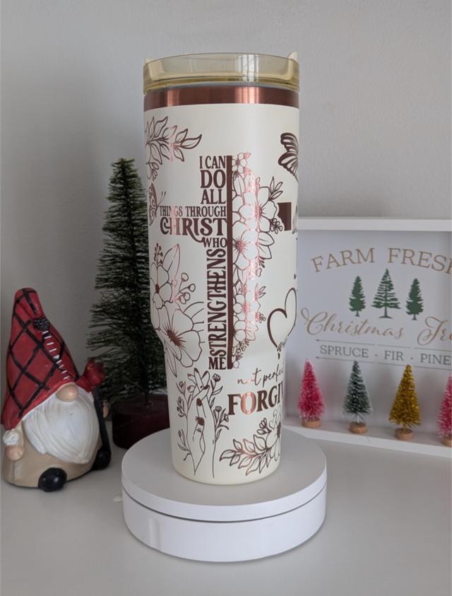 Jesus the way truth life 40 oz Laser Engraved Tumbler with Handle - OGGDesigns