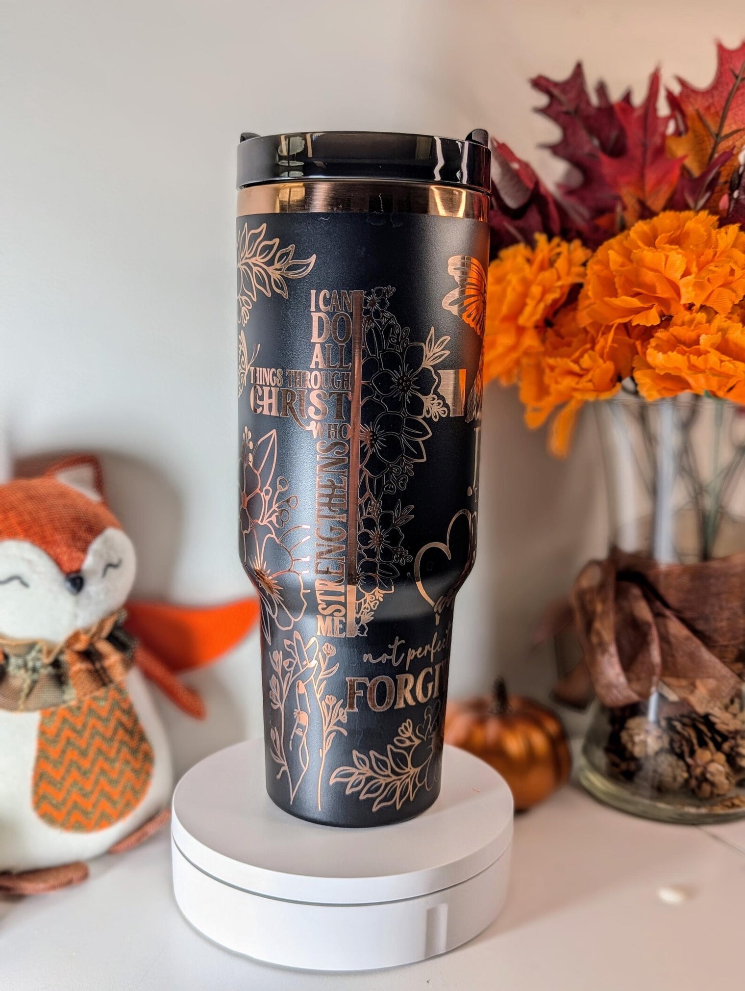 Jesus the way truth life 40 oz Laser Engraved Tumbler with Handle - OGGDesigns