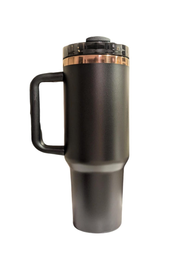 Butterfly Christian Faith 40 oz Laser Engraved Tumbler with Handle - OGGDesigns