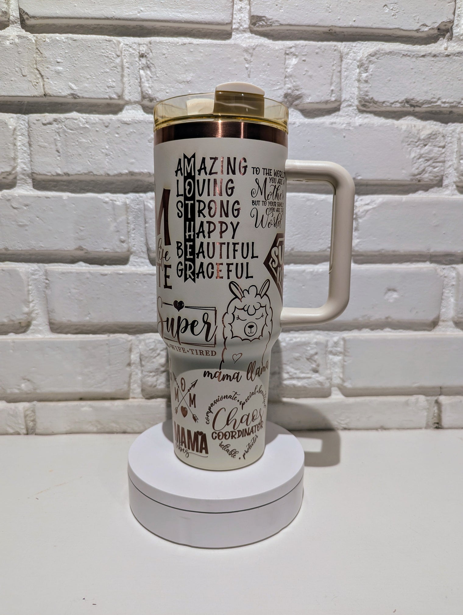 Mom Mama laser etched 40 oz Custom wrap tumbler, Mother's Day, Gift for Mom, Mom Affirmations - OGGDesigns