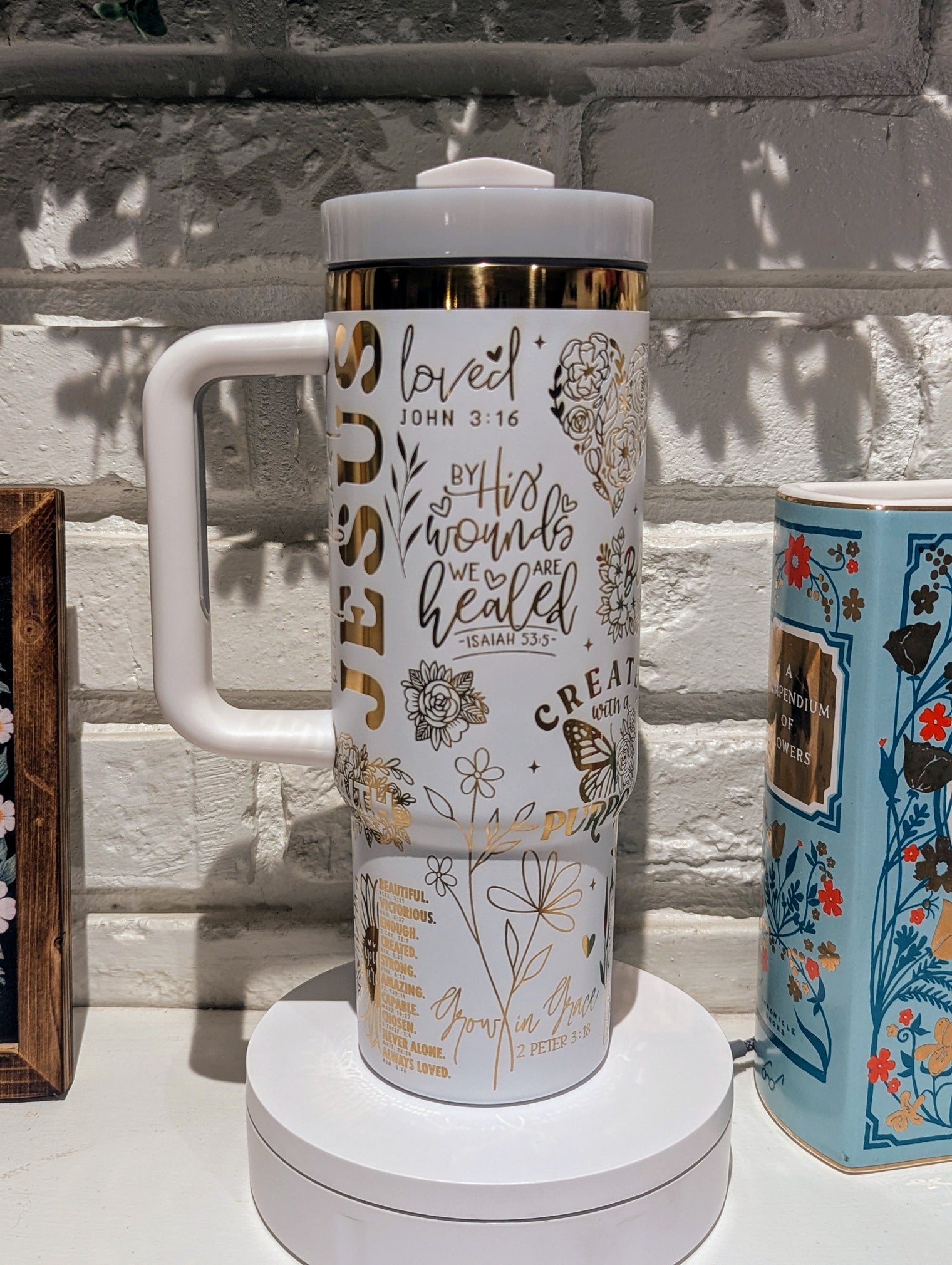 Women of the Bible Custom 30 ounce Encouraging Laser Engraved Tumbler with Handle - OGGDesigns