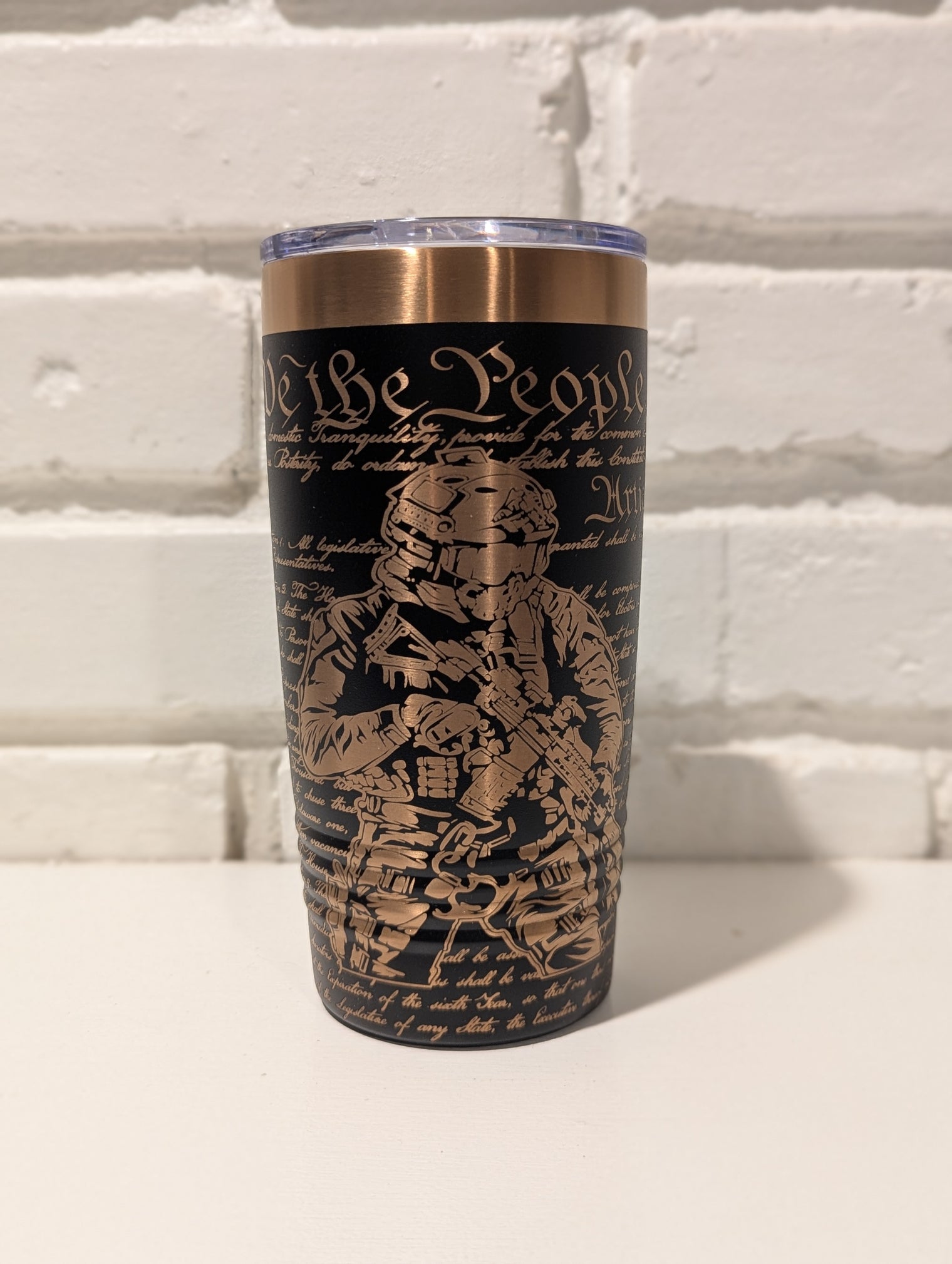 Copper-Plated Patriot Collection | 20oz Insulated Tumbler - Freedom Eagle, Gadsden & Veteran Designs - OGGDesigns