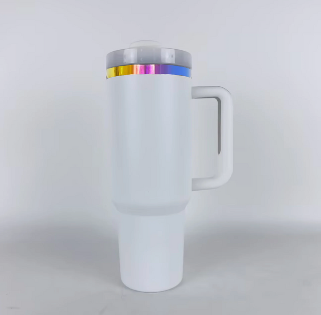 Mermaid 40 oz Custom Tumbler with handle, Stainless Steel Ocean Lover Gift, Under the Sea Vibe - OGGDesigns