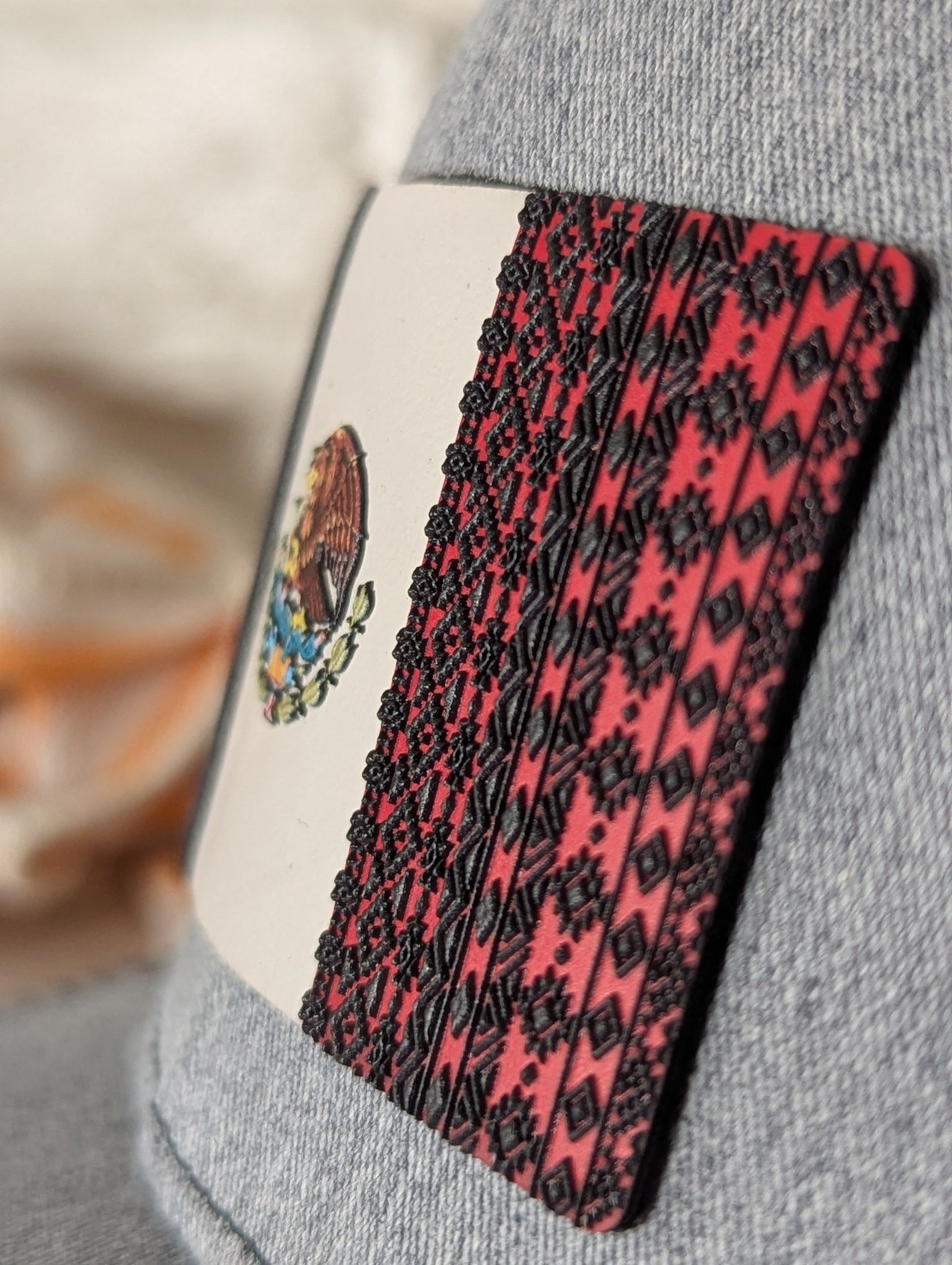 Mexican Flag with Aztec Texture Build Patch - OGGDesigns