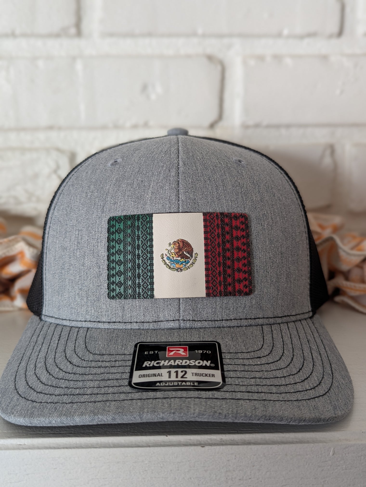 Mexican Flag with Aztec Texture Build Patch - OGGDesigns