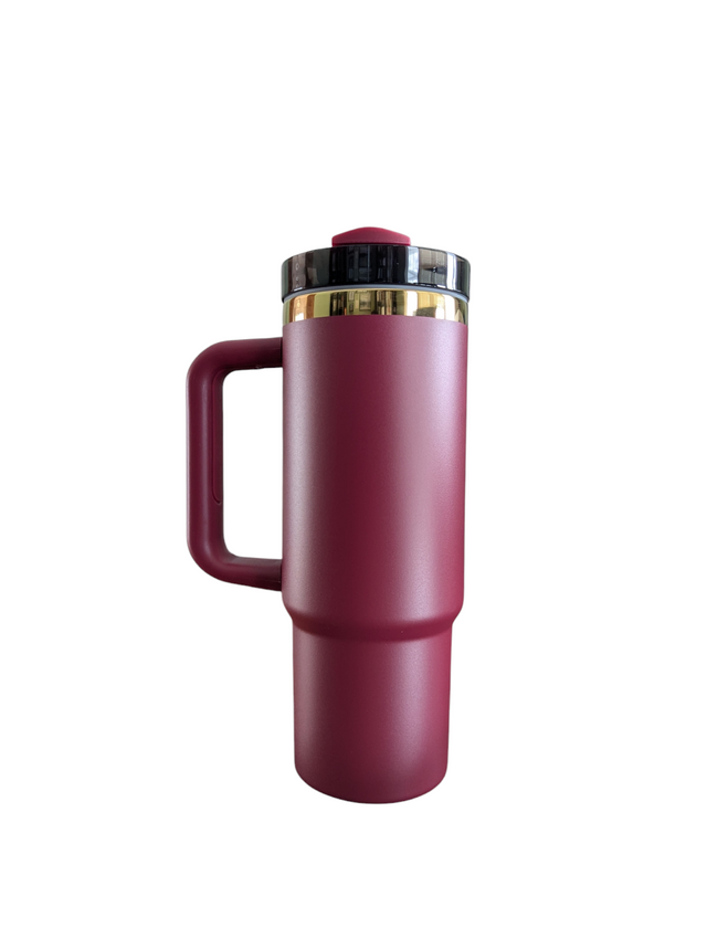 She is Strong butterfly Cross Design 30 ounce Laser Engraved Tumbler with Handle - OGGDesigns