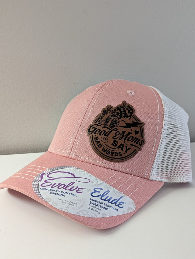 Good Moms Say Bad Words | Women's Concealed ponytail opening | Elude™ makeup resistant Moms Gift - OGGDesigns