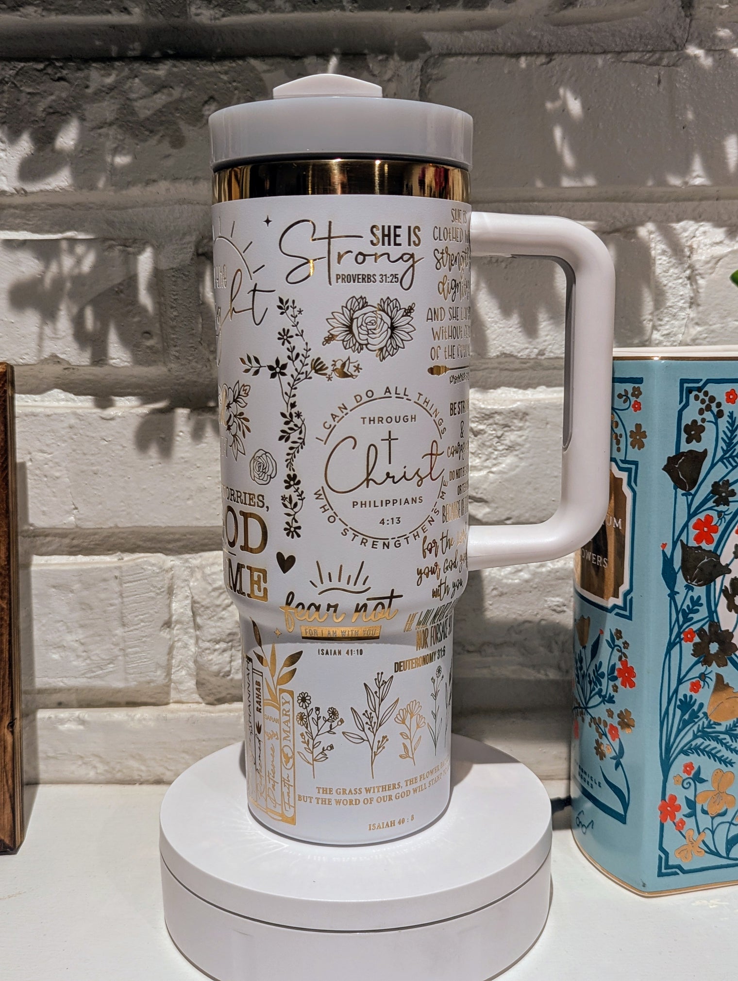 Women of the Bible Custom 30 ounce Encouraging Laser Engraved Tumbler with Handle - OGGDesigns