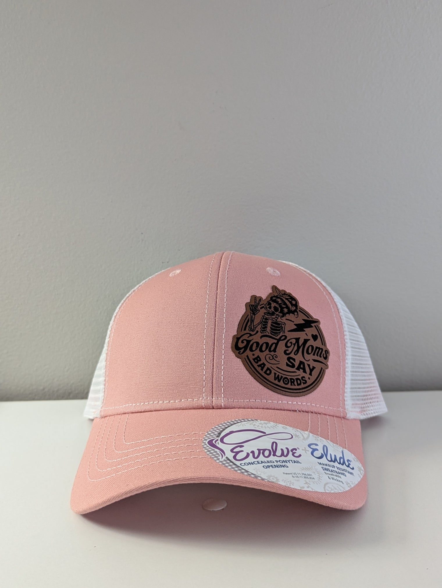 Good Moms Say Bad Words | Women's Concealed ponytail opening | Elude™ makeup resistant Moms Gift - OGGDesigns