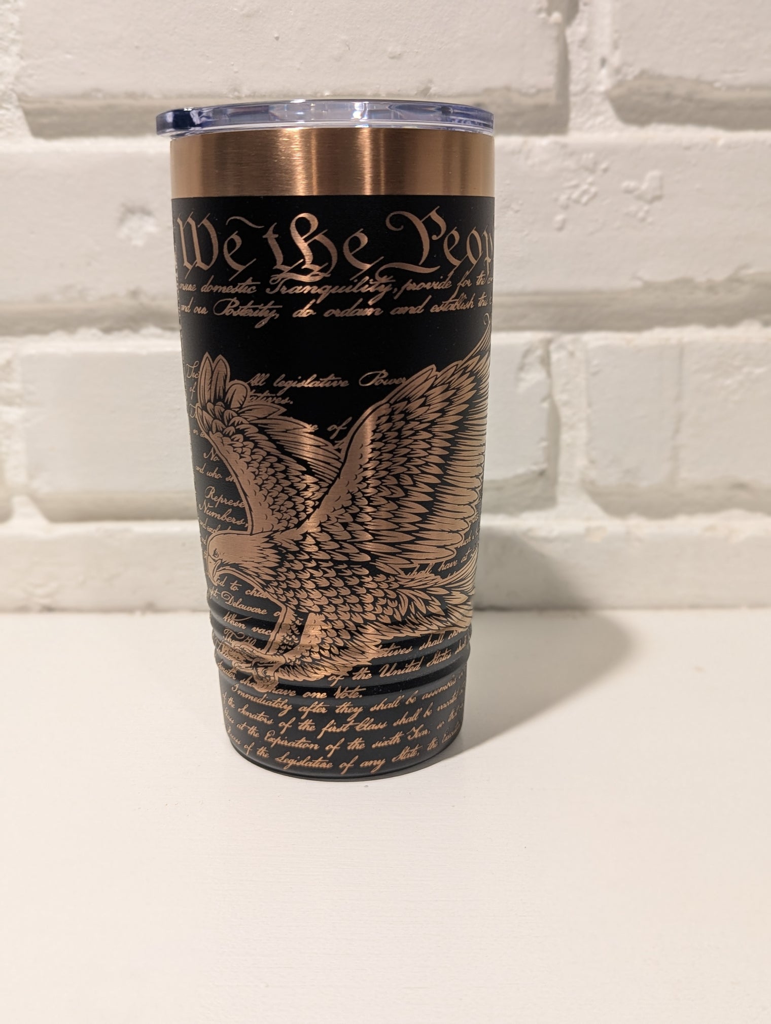Copper-Plated Patriot Collection | 20oz Insulated Tumbler - Freedom Eagle, Gadsden & Veteran Designs - OGGDesigns