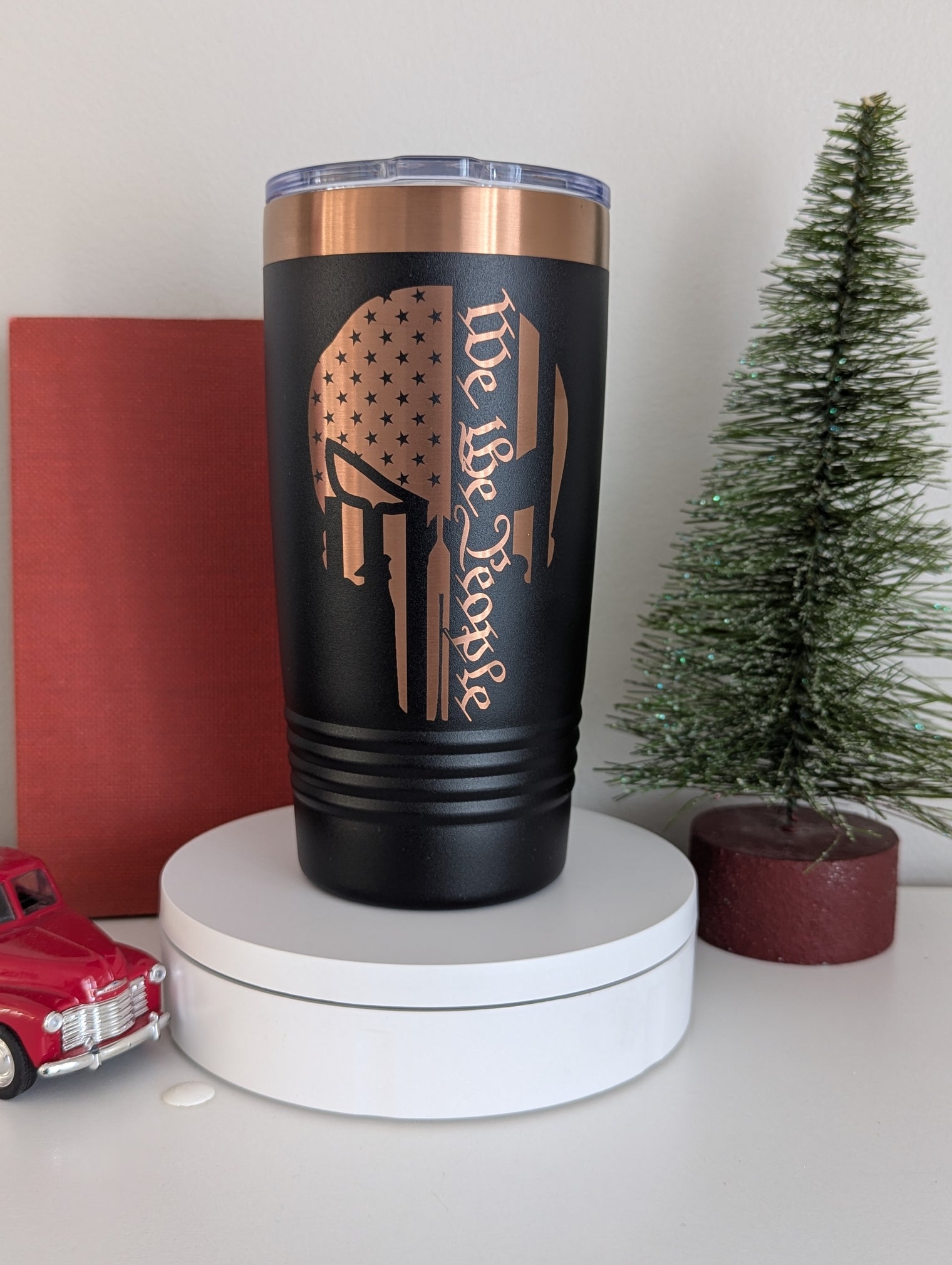 Skull We the people American flag 20oz tumbler - OGGDesigns