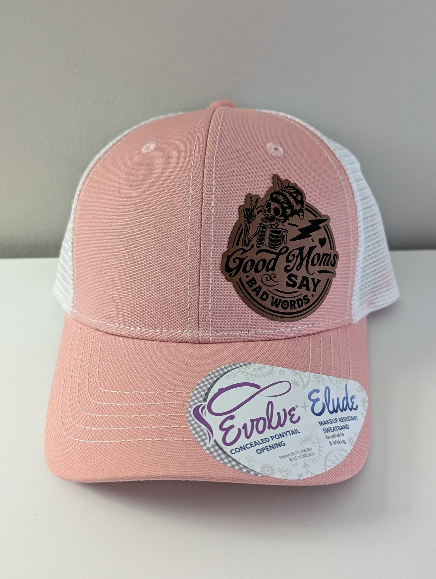 Good Moms Say Bad Words | Women's Concealed ponytail opening | Elude™ makeup resistant Moms Gift - OGGDesigns