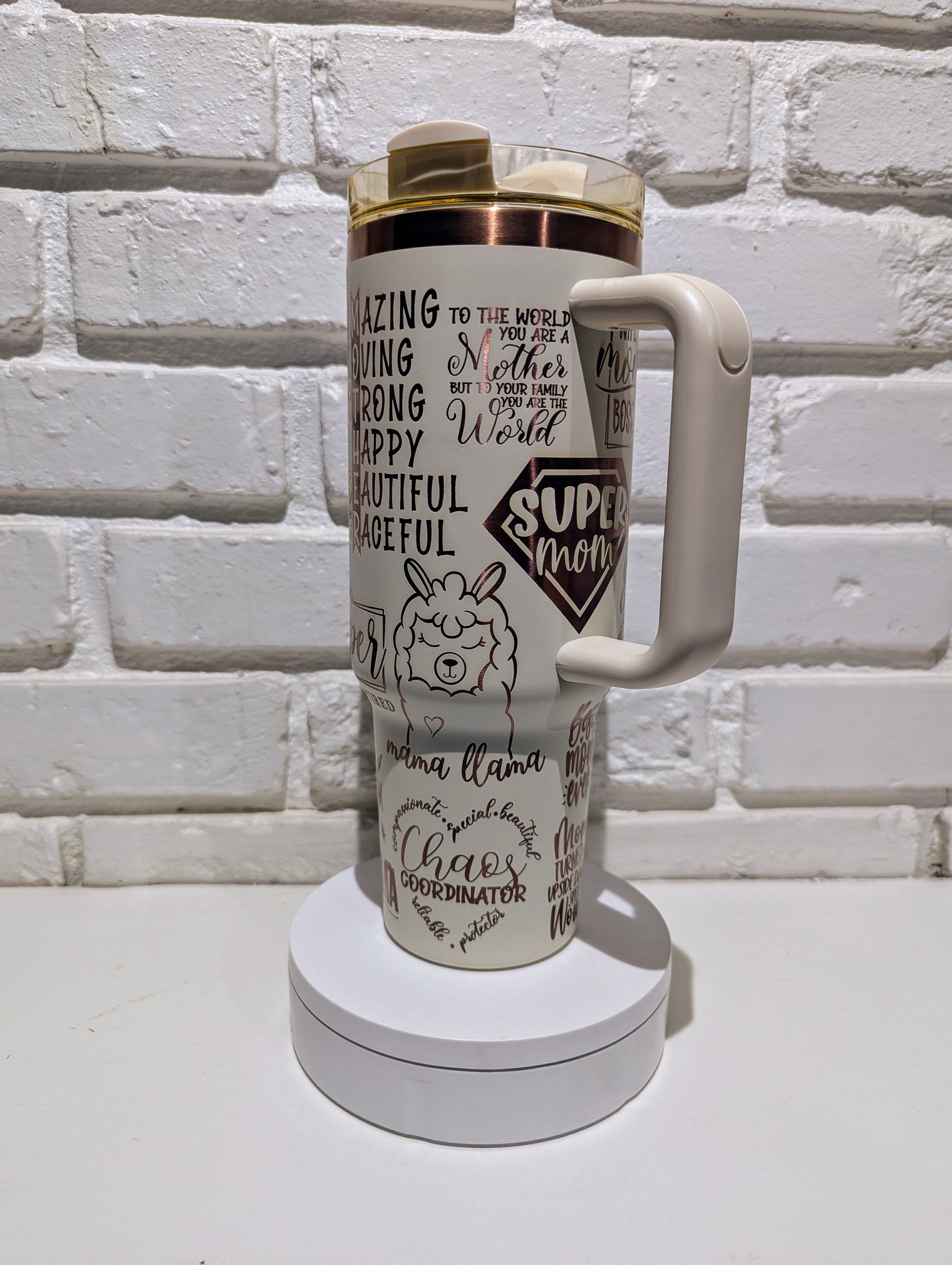 Mom Mama laser etched 40 oz Custom wrap tumbler, Mother's Day, Gift for Mom, Mom Affirmations - OGGDesigns