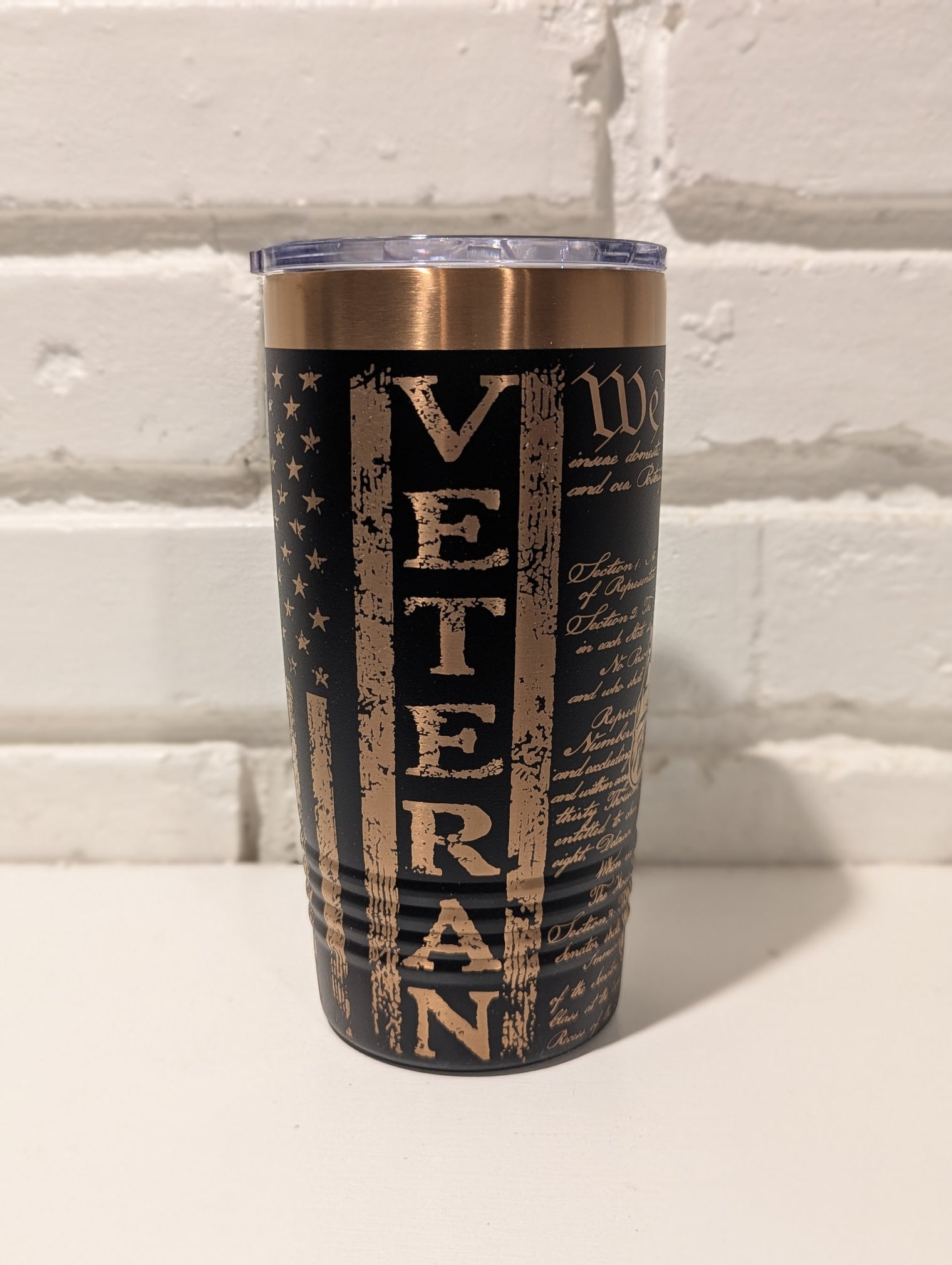 Copper-Plated Patriot Collection | 20oz Insulated Tumbler - Freedom Eagle, Gadsden & Veteran Designs - OGGDesigns