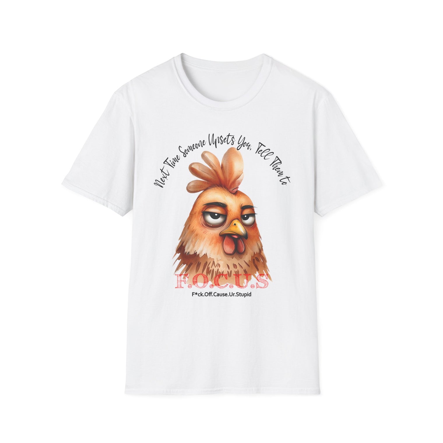 Funny Chicken Graphic T-Shirt - Unisex Softstyle - OGGDesigns