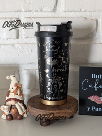 Just Breathe 18oz Custom-Engraved To-Go Coffee Cup
