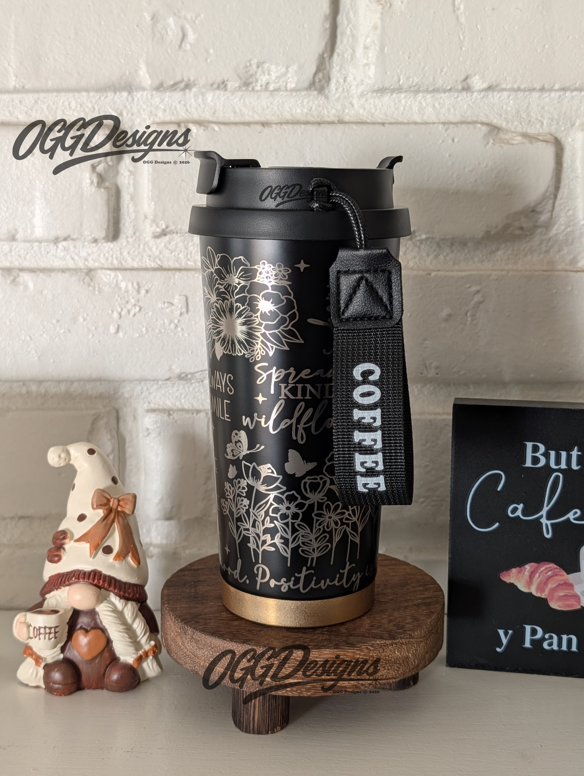 Just Breathe 18oz Custom-Engraved To-Go Coffee Cup