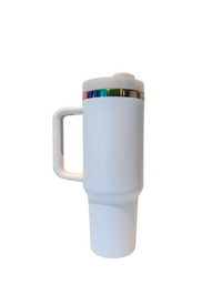 40oz White to Rainbow Tumbler - OGGDesigns