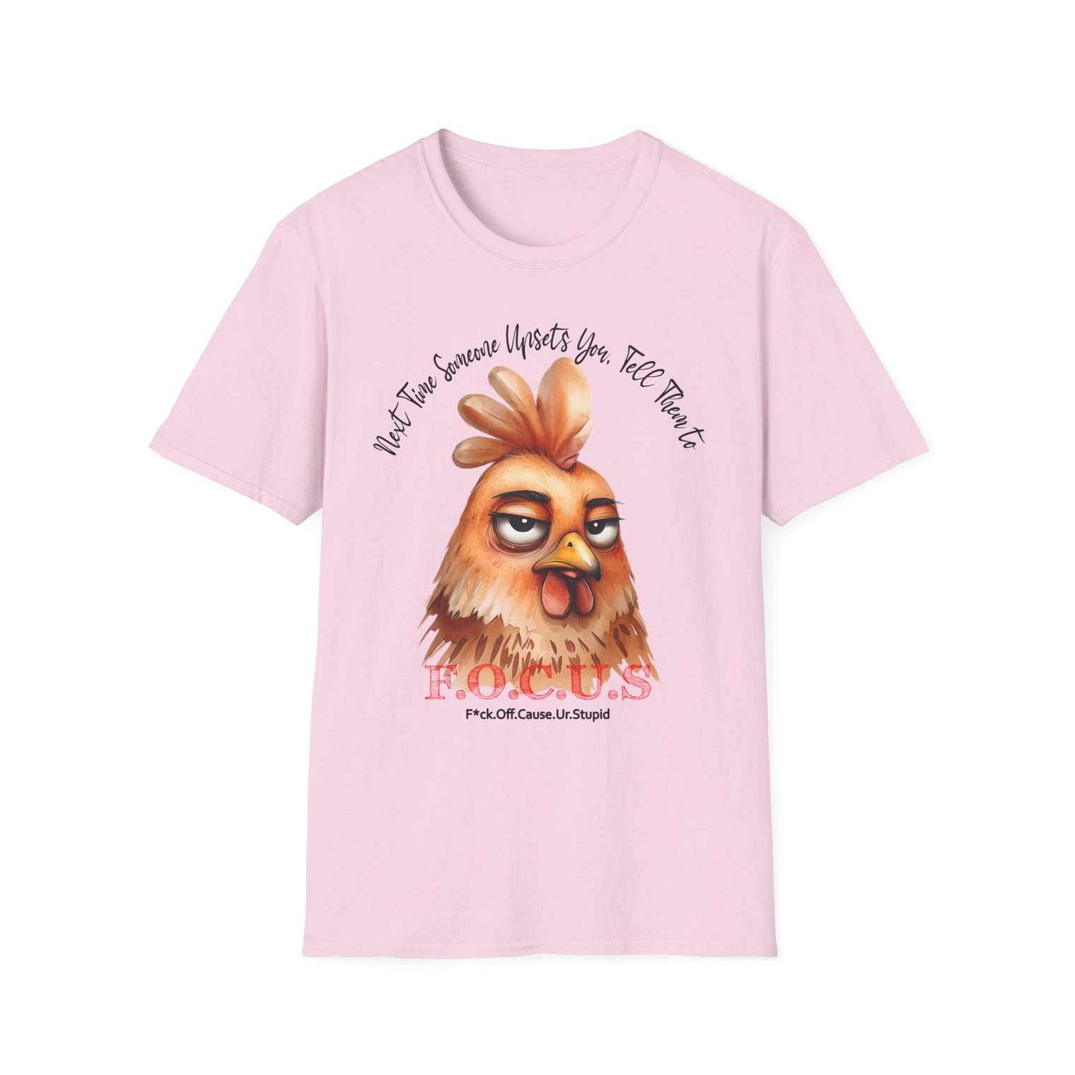 Funny Chicken Graphic T-Shirt - Unisex Softstyle - OGGDesigns