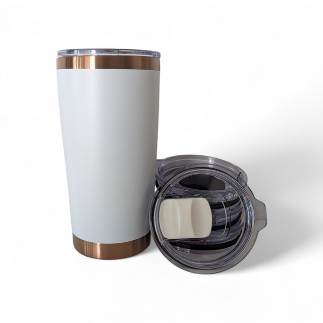 20oz White to Copper Tumbler with Magnetic Lid - OGGDesigns