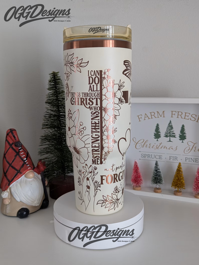 Jesus the way truth life 40 oz Laser Engraved Tumbler with Handle - OGGDesigns