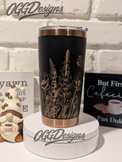 20oz Hummingbird & Wildflower Wrap Tumbler - OGGDesigns