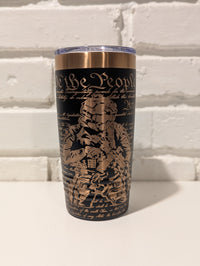 Copper-Plated Patriot Collection | 20oz Insulated Tumbler - Freedom Eagle, Gadsden & Veteran Designs - OGGDesigns