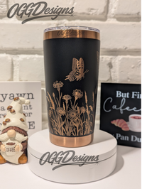 20oz Hummingbird & Wildflower Wrap Tumbler - OGGDesigns