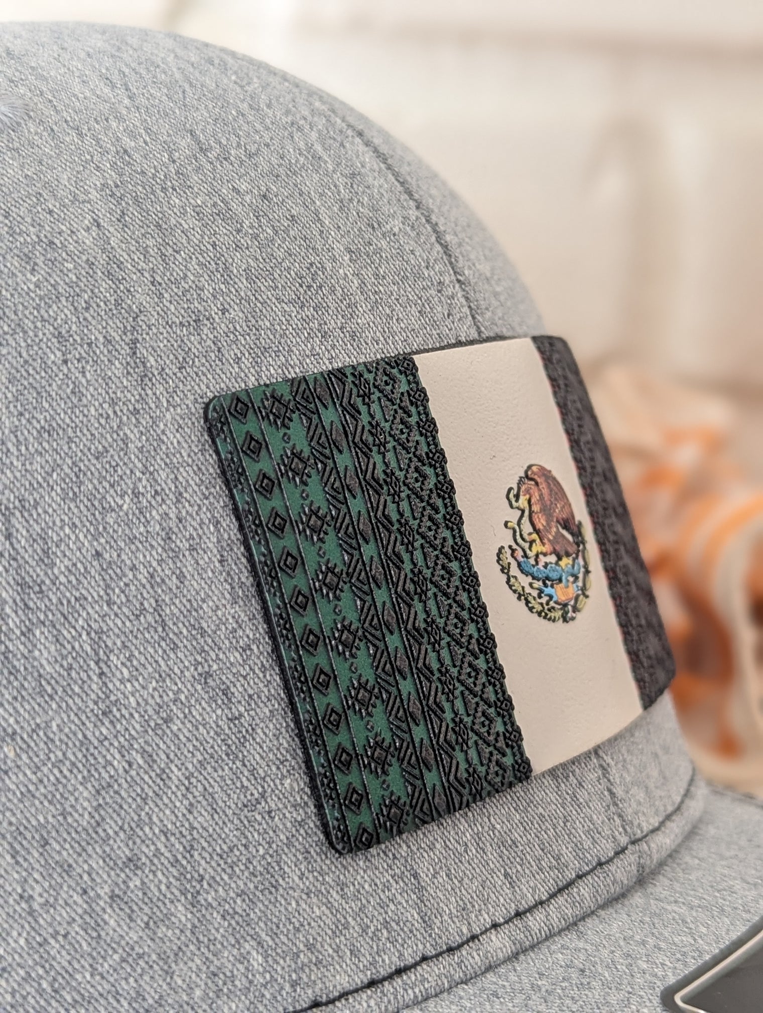 Mexican Flag with Aztec Texture Build Patch - OGGDesigns