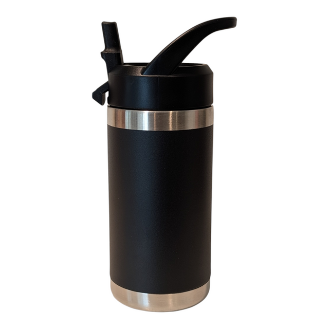 12oz Black Kids Water Bottle