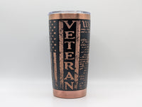 Patriot Collection Insulated Tumbler - Freedom Eagle, Gadsden & Veteran Designs