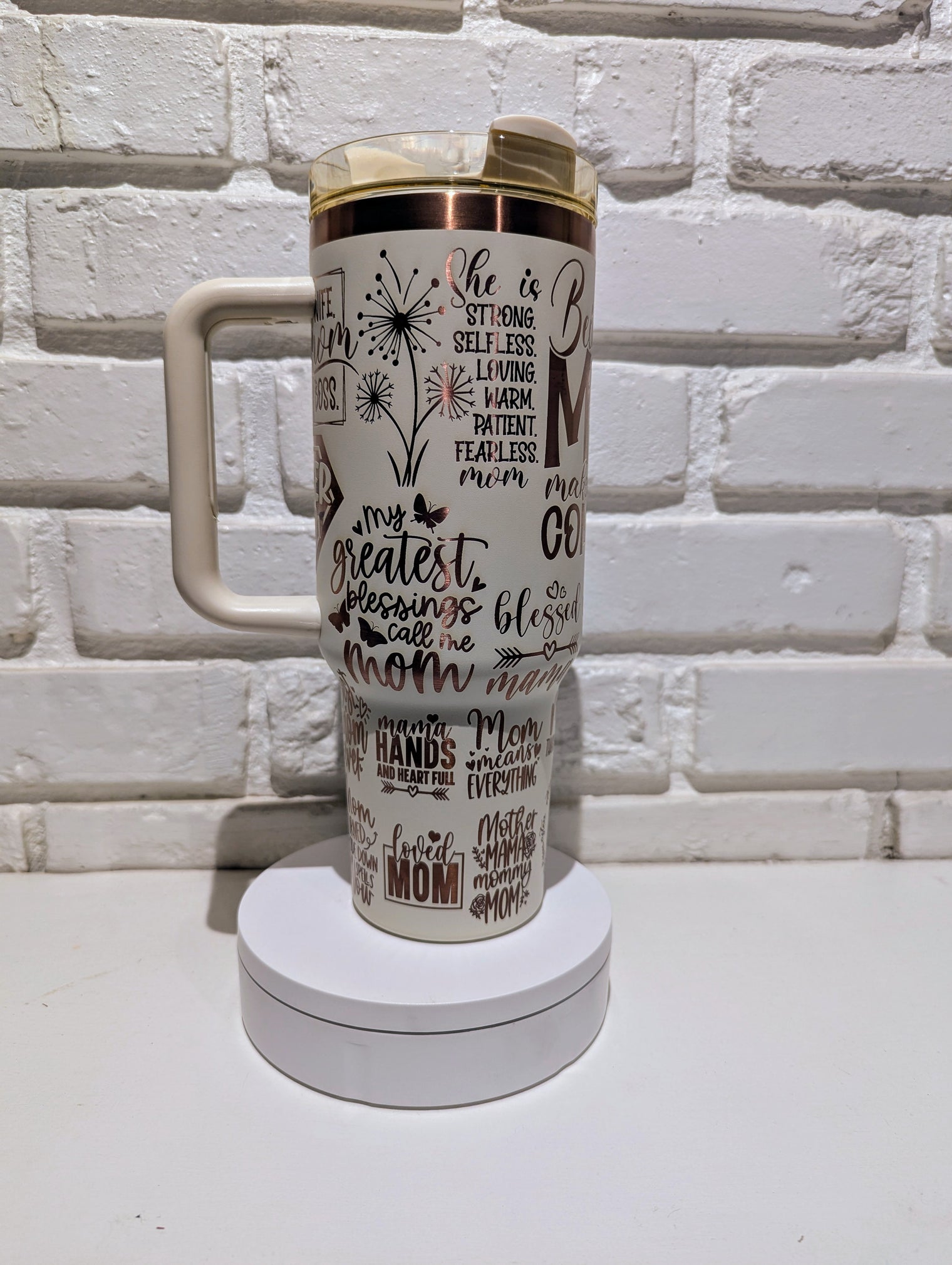 Mom Mama laser etched 40 oz Custom wrap tumbler, Mother's Day, Gift for Mom, Mom Affirmations