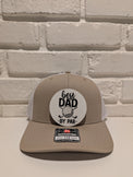 Best Dad By Par Trucker Hat 112 Richardson Golf Dad Hat with Leatherette Patch Father's Day Gift for Golfers - OGGDesigns