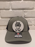 Best Dad By Par Trucker Hat 112 Richardson Golf Dad Hat with Leatherette Patch Father's Day Gift for Golfers - OGGDesigns